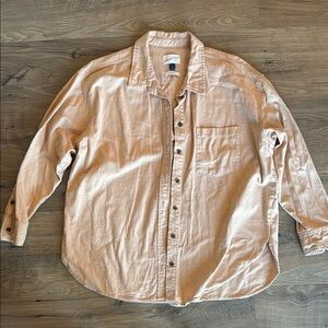 NWOT Universal Thread Oversized Tan Button-Up Shirt